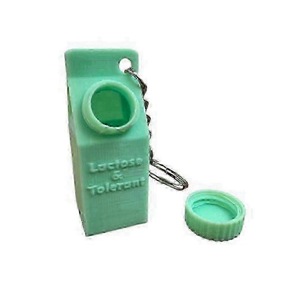 Milk Carton-shaped Keychain & Lactose Intolerance Pills Case - Mini Keychain Pill Holder for Travel Use（New Arrival）