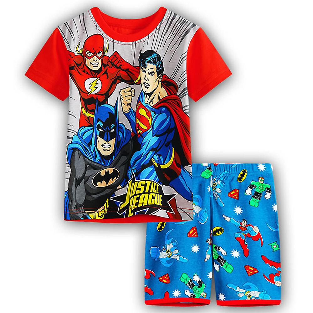 Kids Boys Clothes Set Baby Boy Outfits Set Toddler Boys Print Short Sleeves T-Shirt Tops+Pants 2Pcs Summer Short Set Age 1-7 Years