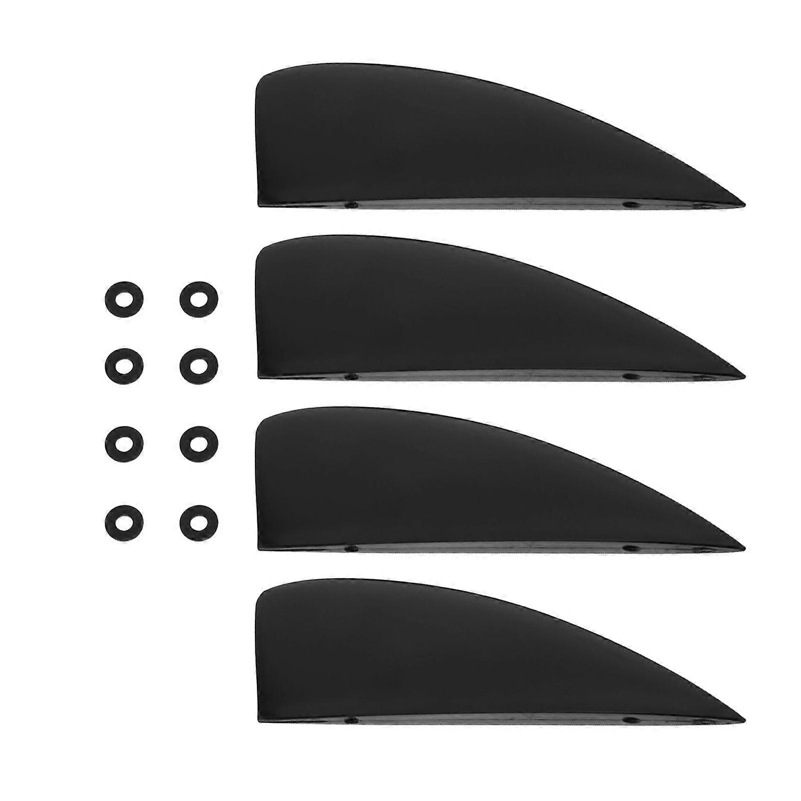 1 Set Surfboard Fins - Removable Black Stand Up Paddleboard Sup Fin Kayak Stabilizer Accessory - Detachable Water Divider For Surfboard Surfing Balanc