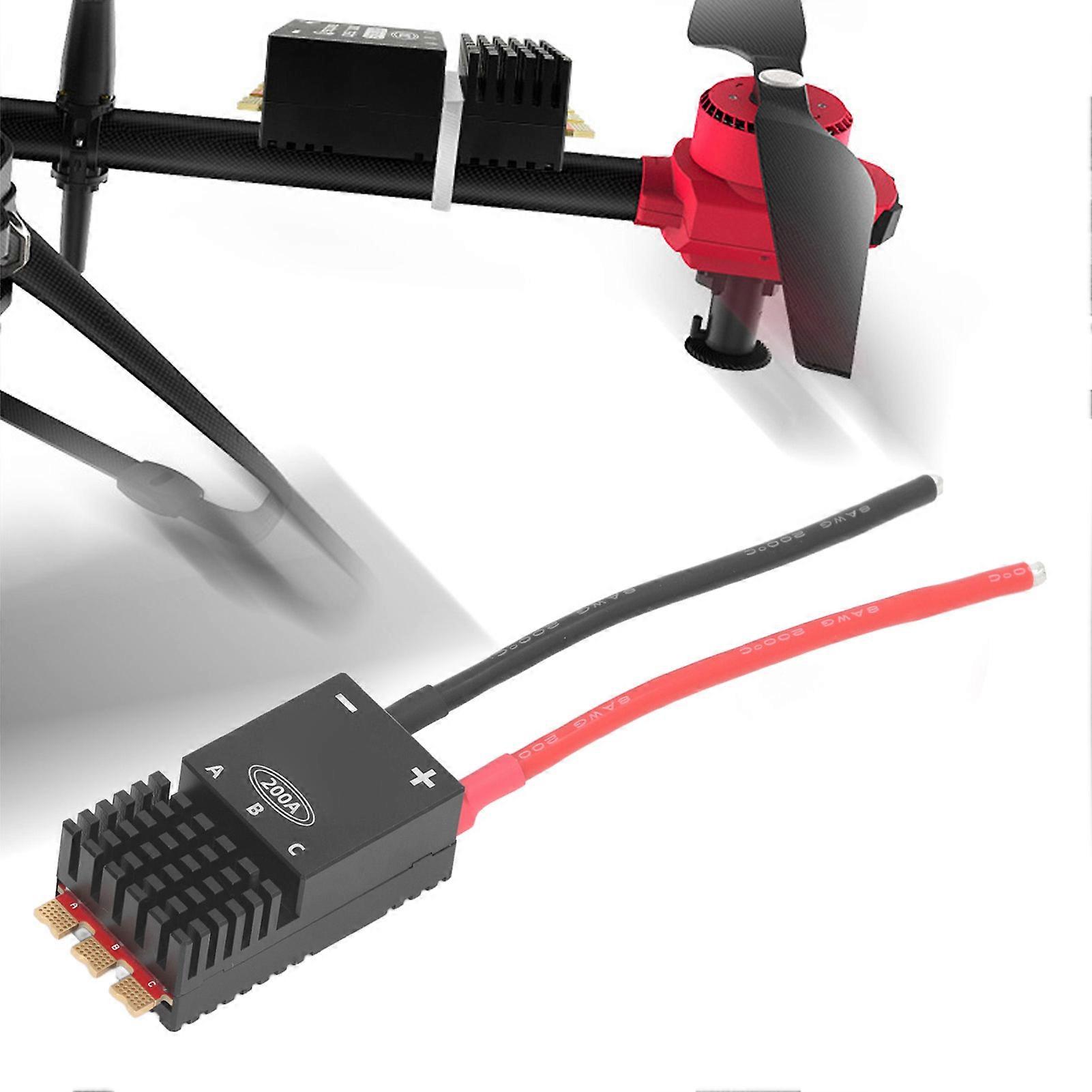 Brushless ESC 200A 5‑12S Lipo Battery Powered RC Car Motor Electric Speed Controller 128KHz PWM DC18V‑50.4V 