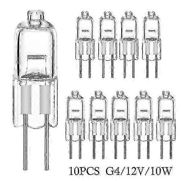 10 Pcs G4 12V 10W Halogen Capsule Bulbs for Lighting