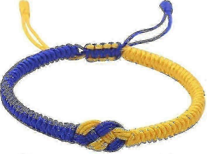 Bleu Jaune Paracorde Amitié Bracelet Ukraine Drapeau Design Noeud Idée Cadeau