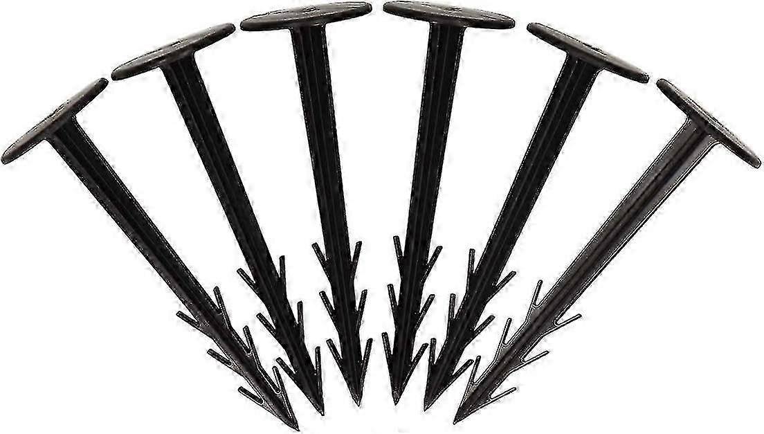 Pack Of 100 Ground Stakes For Fixing Weed Control Cloth, Or Mole Control Net Black
