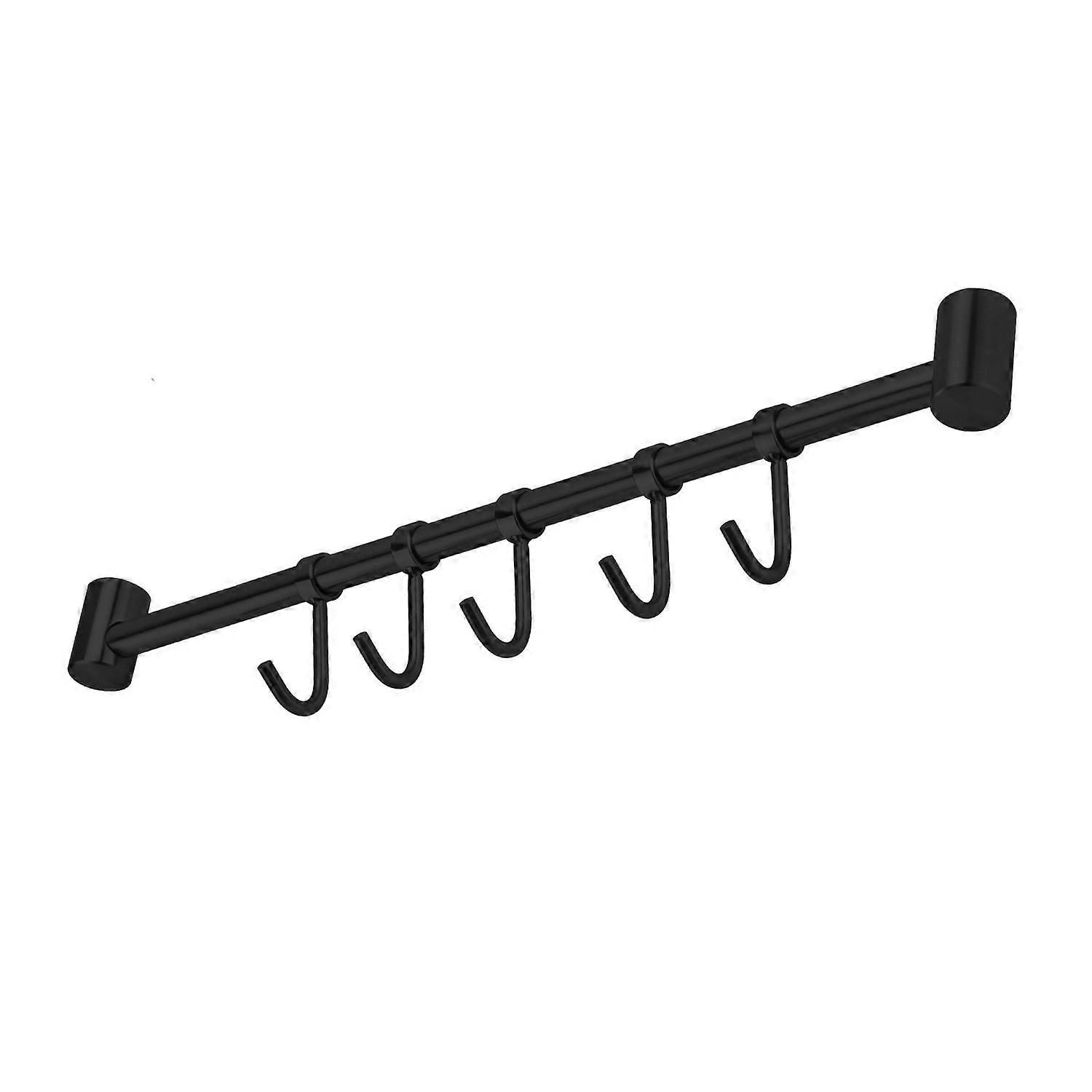 Stainless steel hanging strip in black - hook strip kitchen bar wall bracket