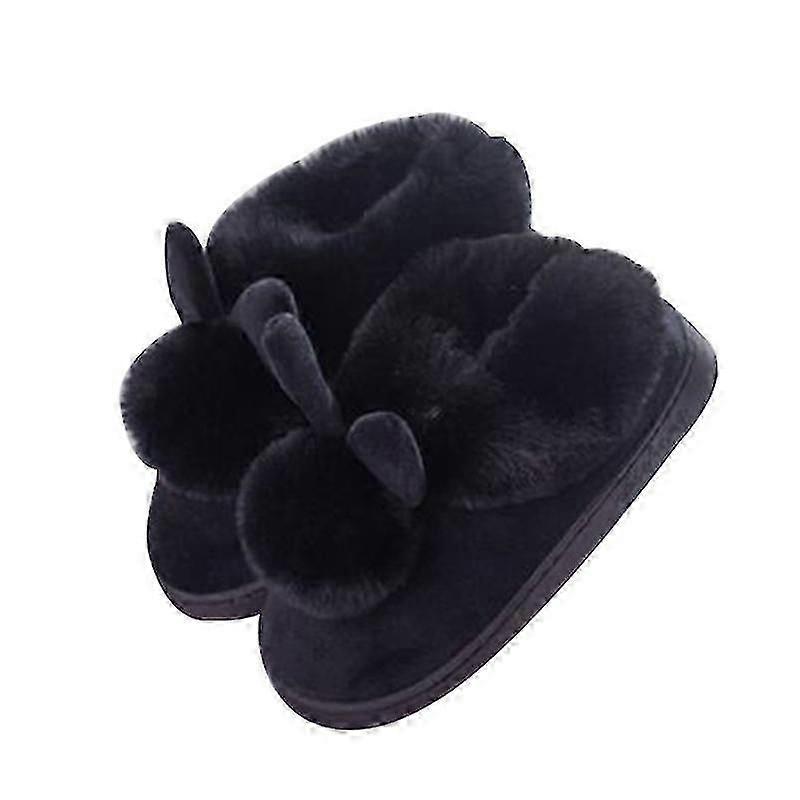 Botas de invierno con orejas de conejo para mujer_yyc