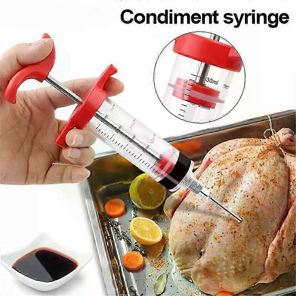Namvo Fleisch-Injektionsnadel – 30 Ml Kochspritze Aus Edelstahl & Lebensmittelechtem Kunststoff – Perfekt Zum Marinieren Von Steak, Geflügel, Braten & Grillgut – Präzise, Langlebig, Leicht Zu Reinigen – Ideal Für Profis Und Hobbyköche