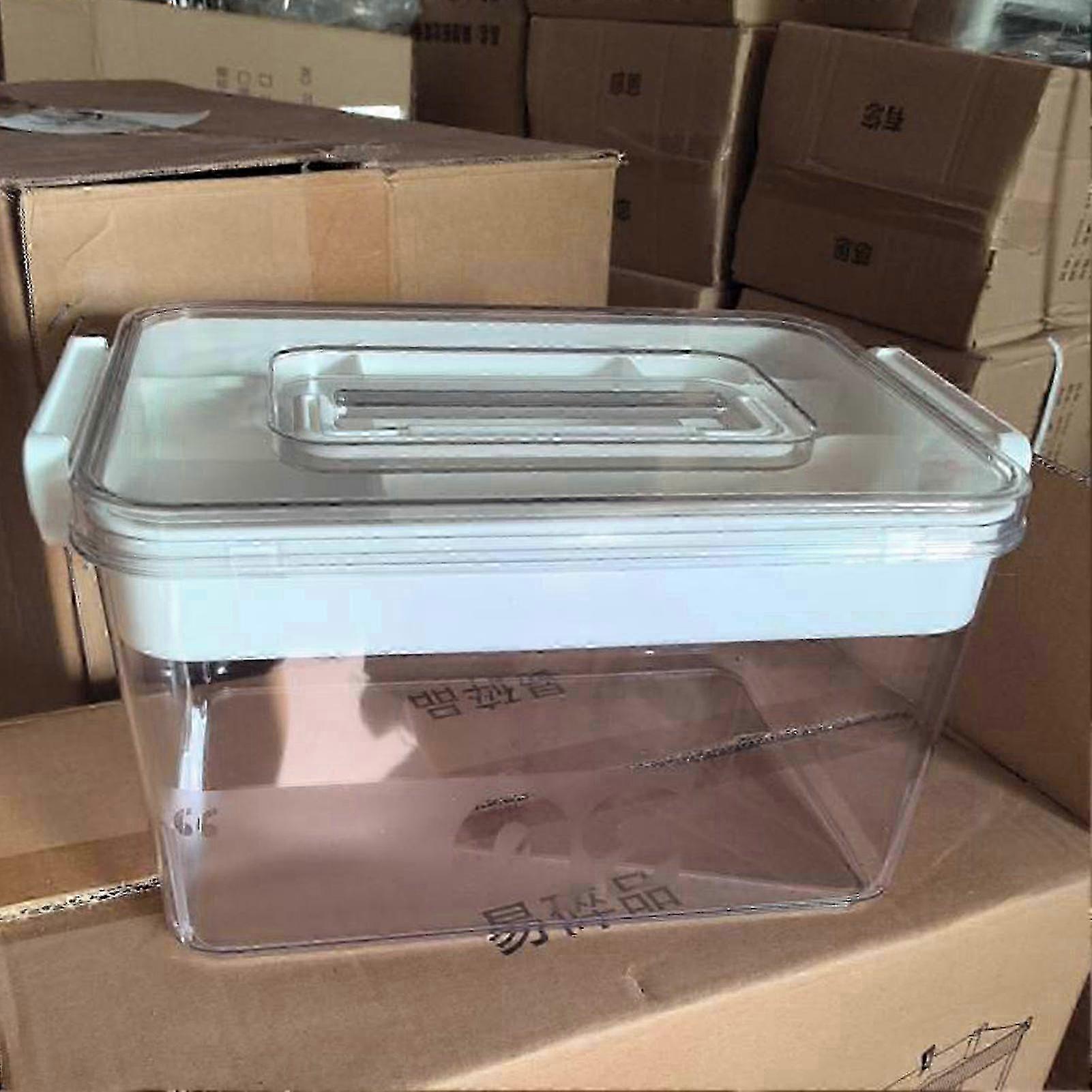 Portable Medicine Storage Box Large Capacity Multi-Compartment Organizer Suitable for Daily or Emergency