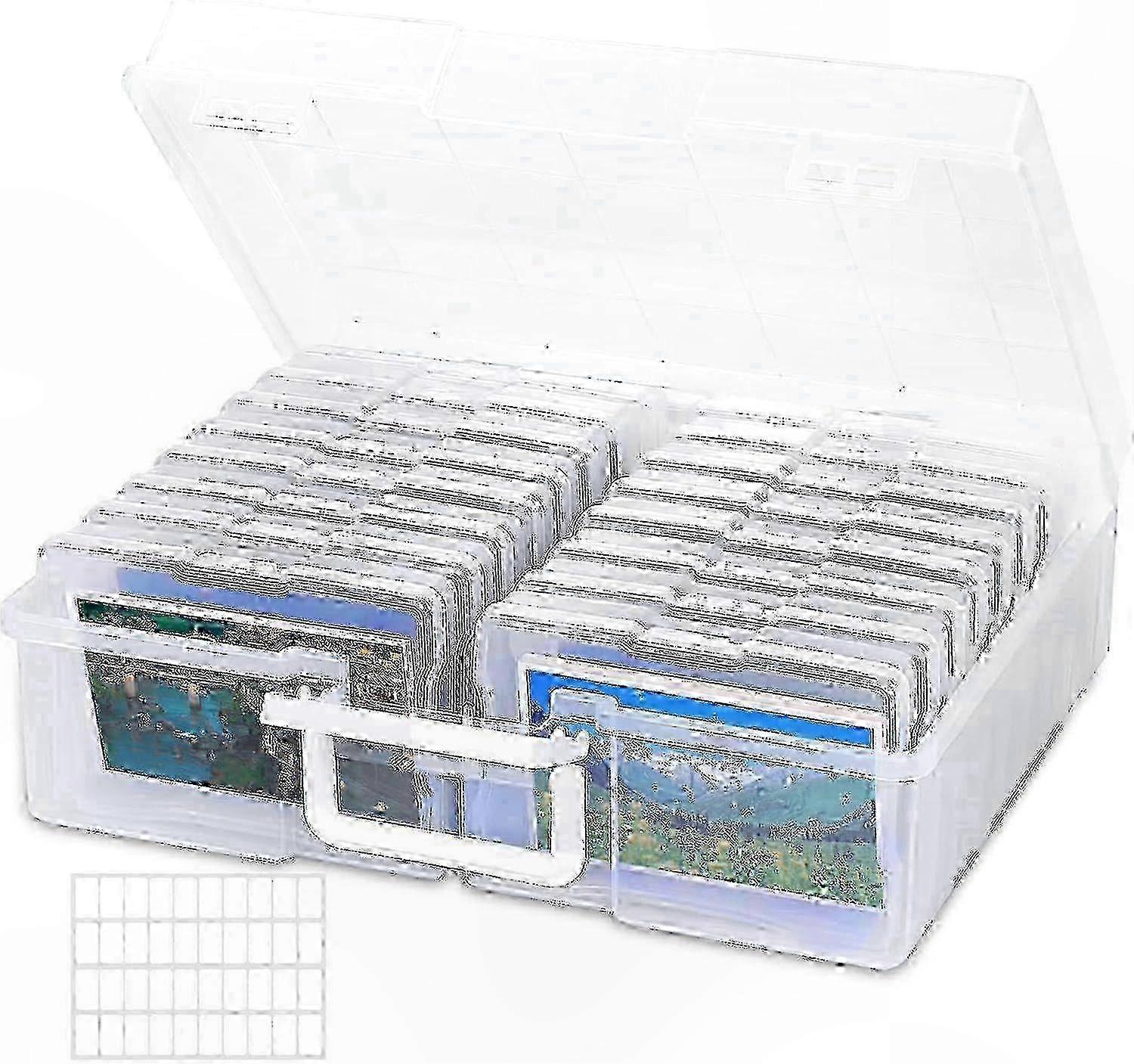 16-Compartment Photo Storage Box Organizer