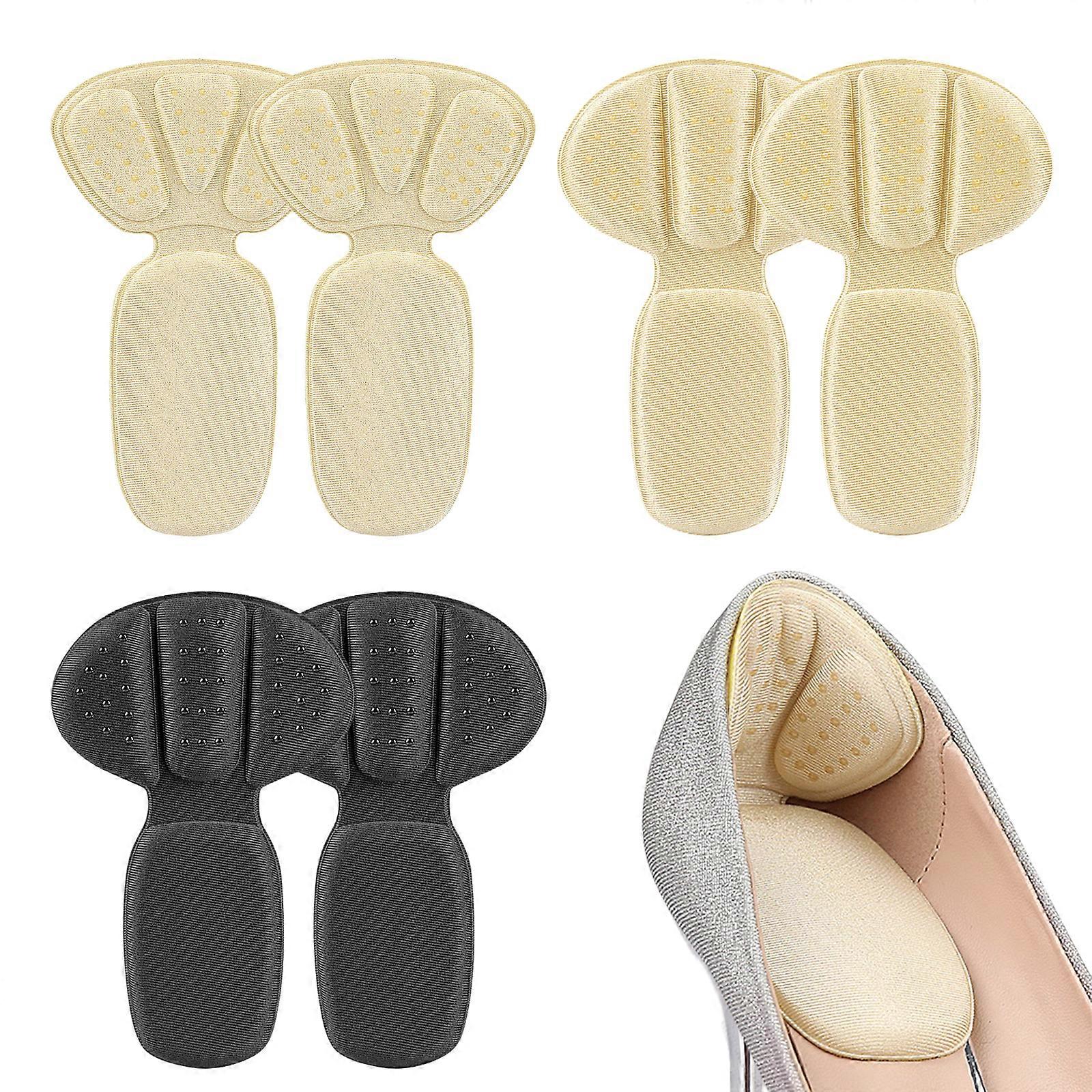 3 Pairs Adhesive Heel Liners Protectors for High Heel Cushioning Shock Absorption Size Adjustable Nonslip Foot Pads Multicolor