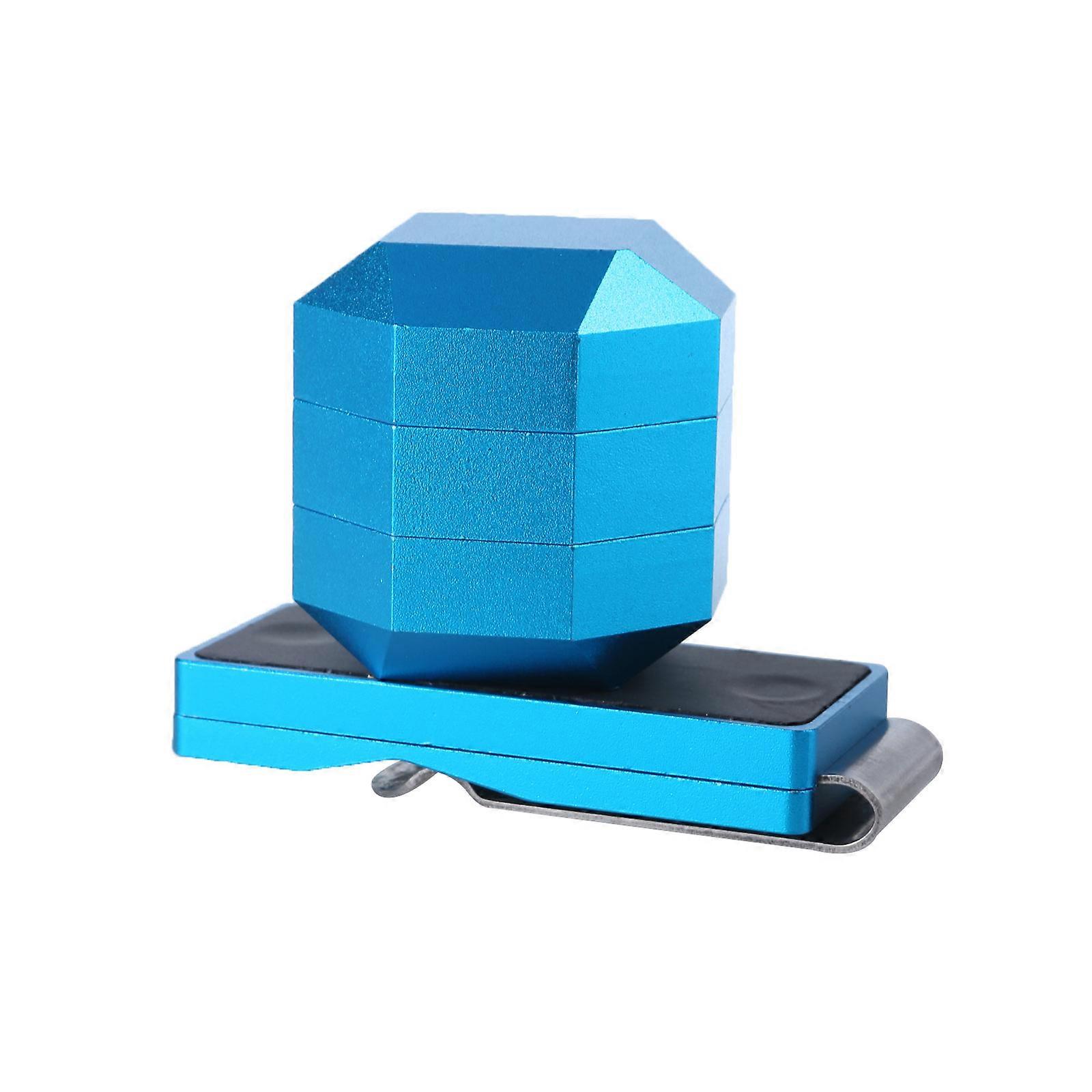 3-Layer Portable Pool Chalks Holder with Fixed Clip Magnetic Billiard Cue Chalks Box Snooker Tool Billiard Chalks Case  Blue