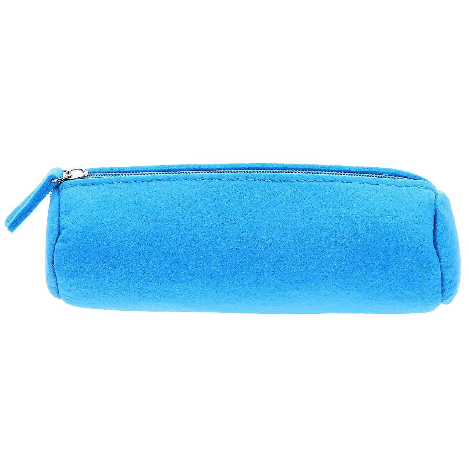 Cute Felt Pencil Case Multi-Use Pencil Bag with Zipper for Storage