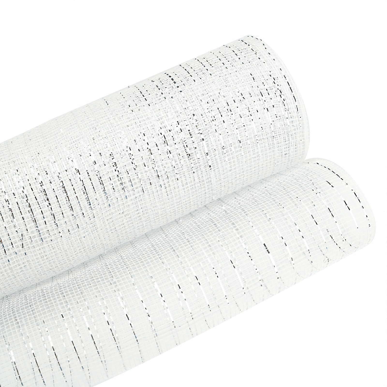 Christmas Mesh Ribbon Glossy Wrap for Tree, Wreath and Farmhouse Party Decorations 29.5ft