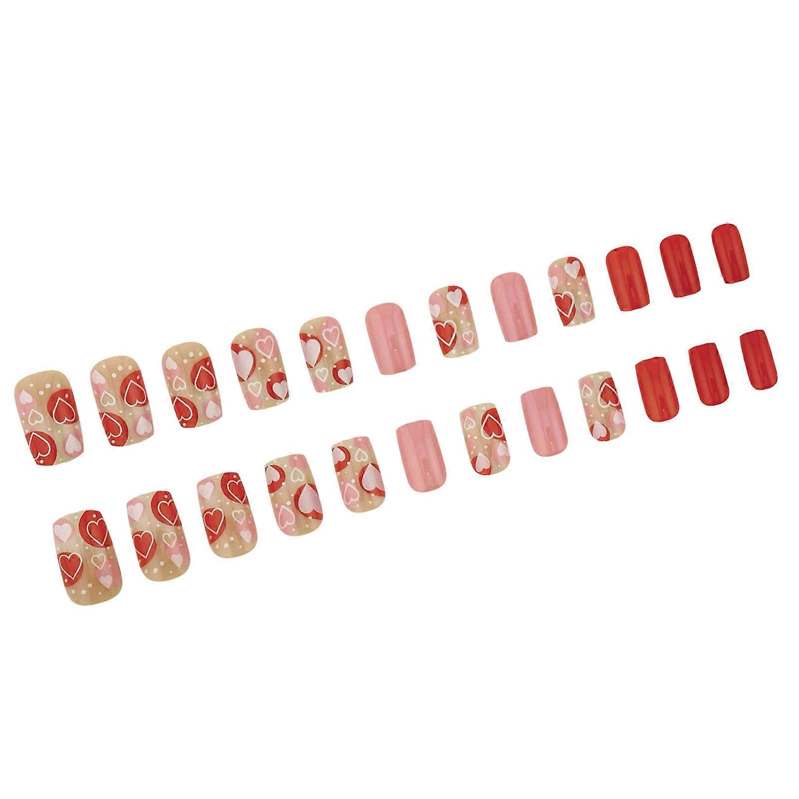 Fyrkantiga nageltips · Lösnaglar · Limmade · Nagelfix · Press-on-nagel · Konstgjorda lösnaglar för kvinnor och flickor · Gåvor · Flerfärgade