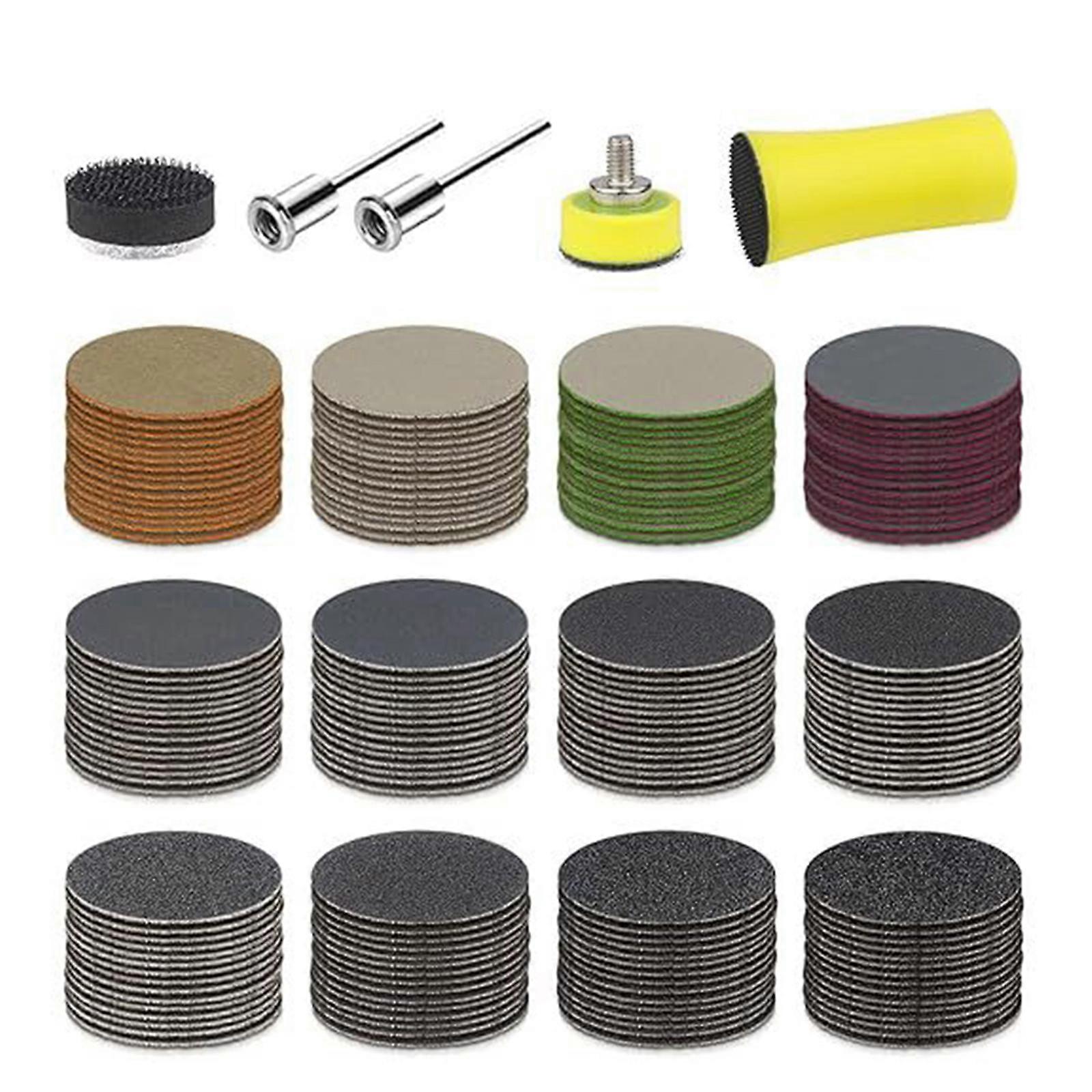 25mm Sandpaper Pads Sanding Discs Suitable for a Range of Electric Sanding Tool and Applications Furniture Refinishing Multicolor
