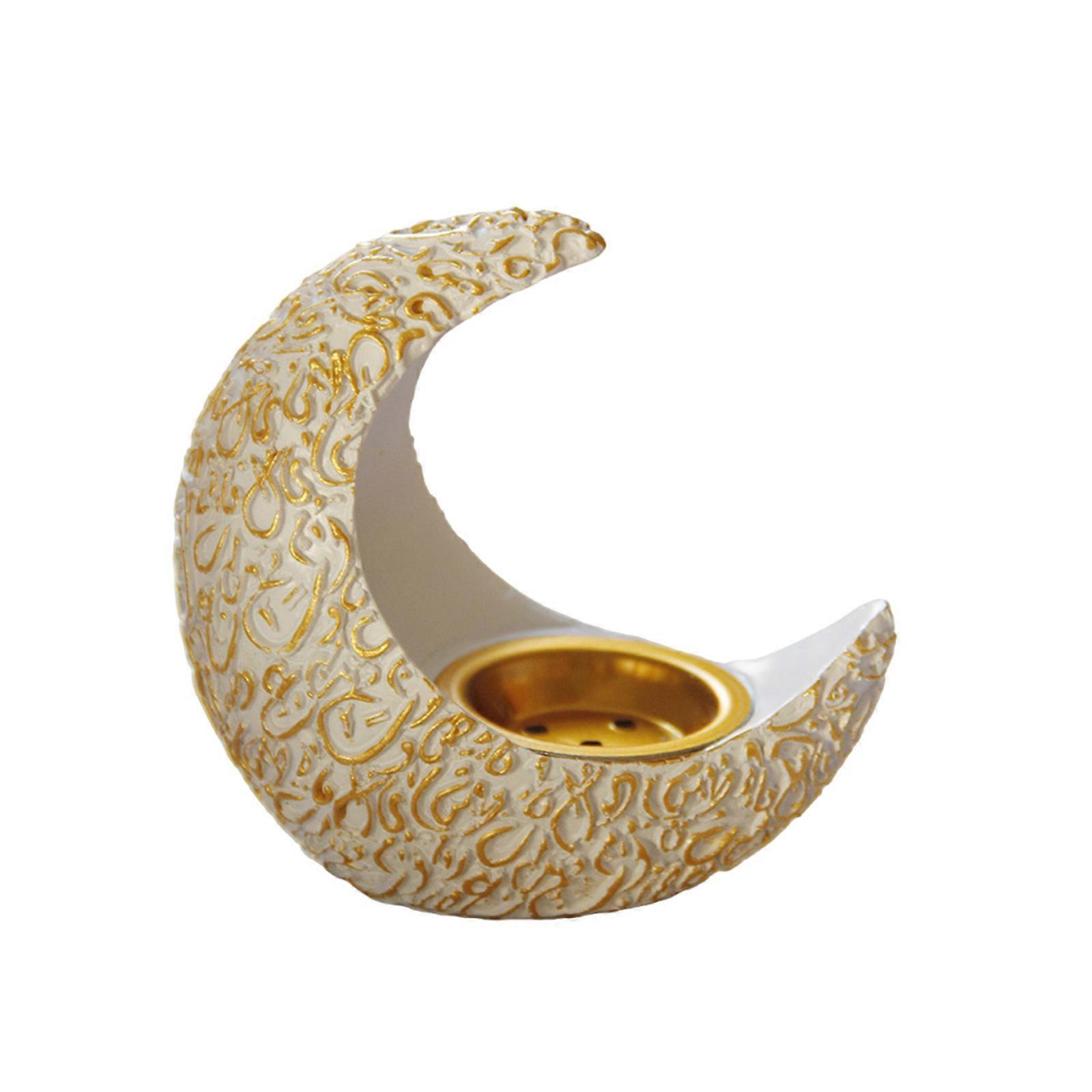 Moon Resin Incenses Burners Aromatherapies Incenses Burners for Creating Calming Environment in Homes Workspaces  White