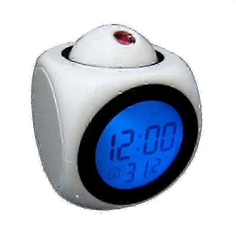 w Multifunctional Voice Talking LED Display Time Projection Thermometer Alarm Clock