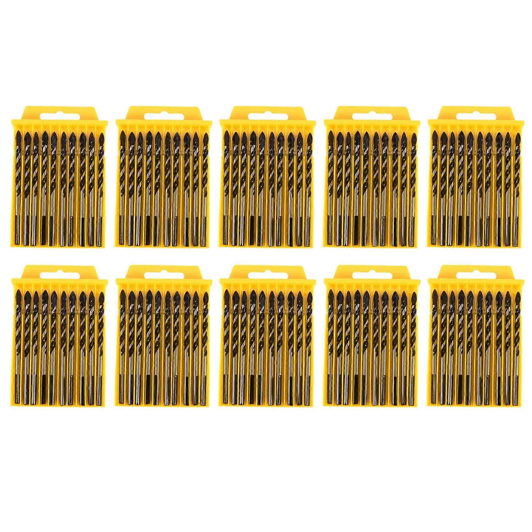Multipurpose Drill Bits, 100-Piece 6mm Multi-Material Drill Bit Set for Drilling in Tile, Glass, Con