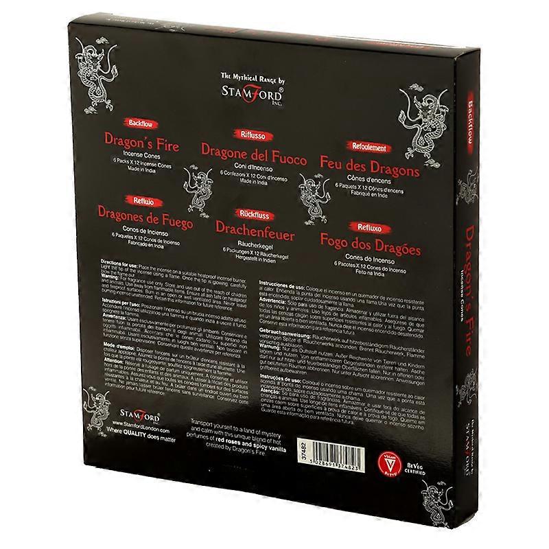 Stamford Backflow Incense Cones - Dragons Fire 12 Pack