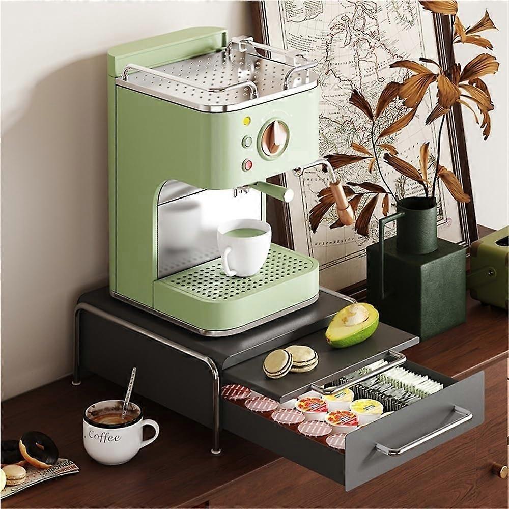 Expandable Coffee Pod Holder with Sliding Drawer, Under Coffee Maker Station Organizer, Black