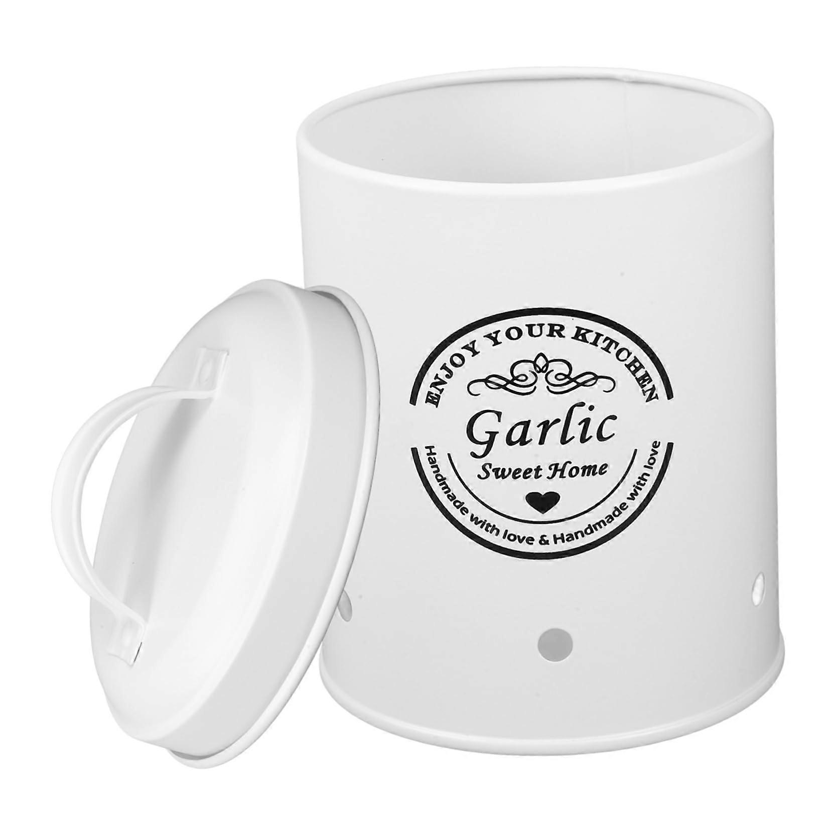 Large Capacity Iron Garlic Storage Container for LongLasting Freshness and Decorative Kitchen Use
