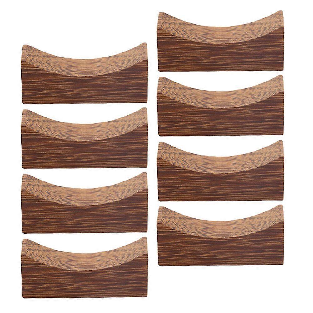 Japanese Wooden Chopstick Rest for Multi-Functional Use 8Pcs Coffee