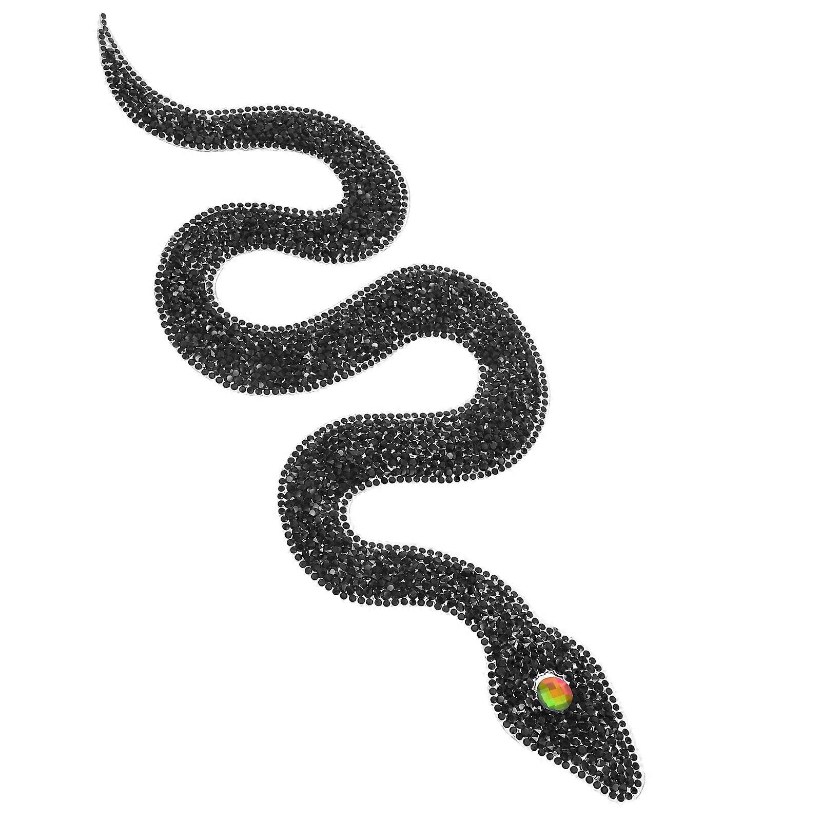 Snake Rhinestone Sticker Snake-Shaped Rhinestones Trim Iron on Patch