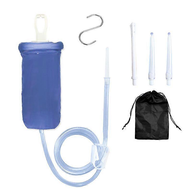 2L Enema Bag Reusable Travel Enema Kit