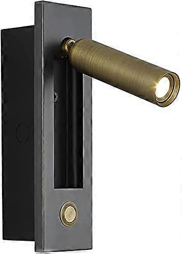 Modern LED Wall Sconce with Adjustable Swing Arm and Switch, Hardwired Bedside Reading Light for Bedroom