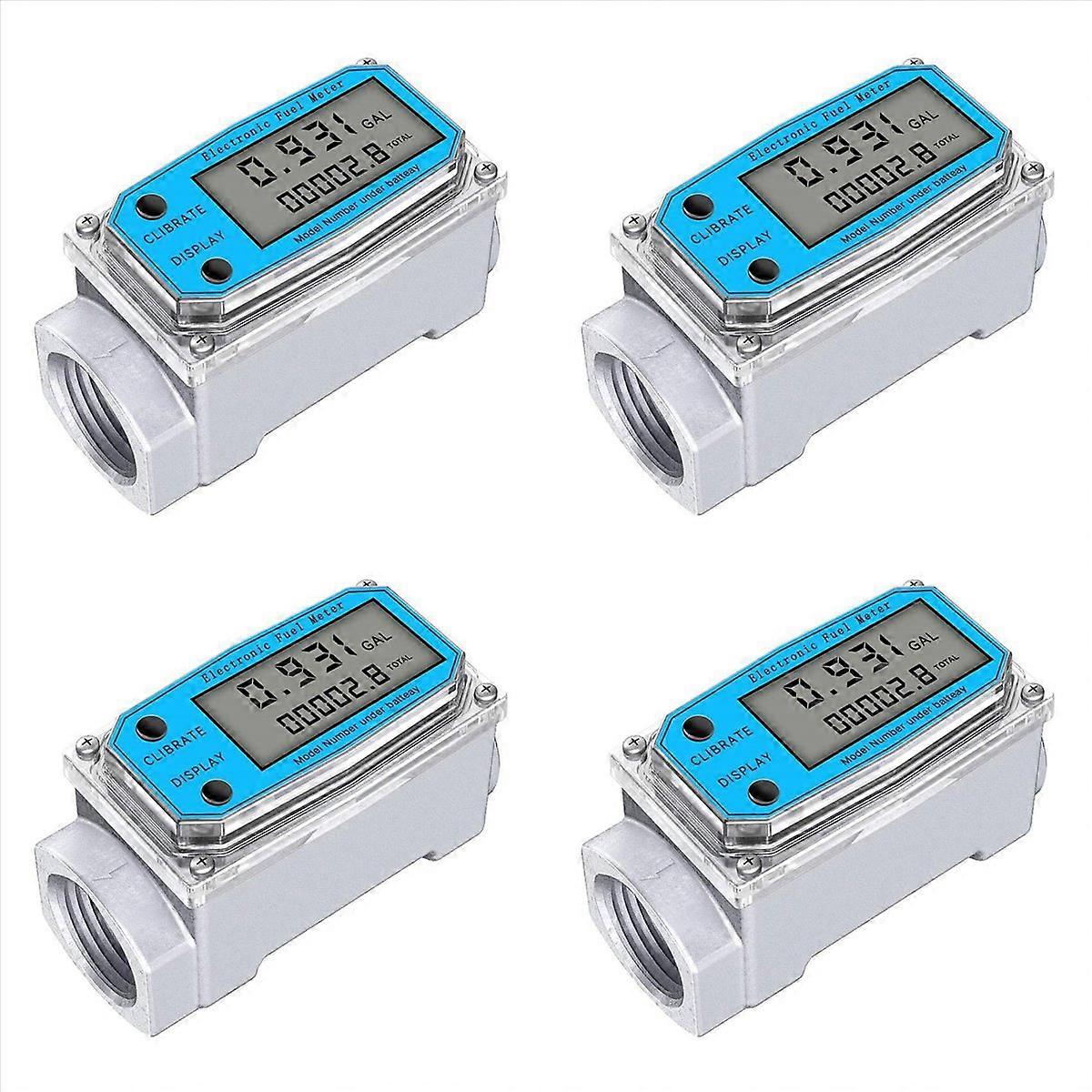 Digital Turbine Water Flow Meter Digital LCD Display