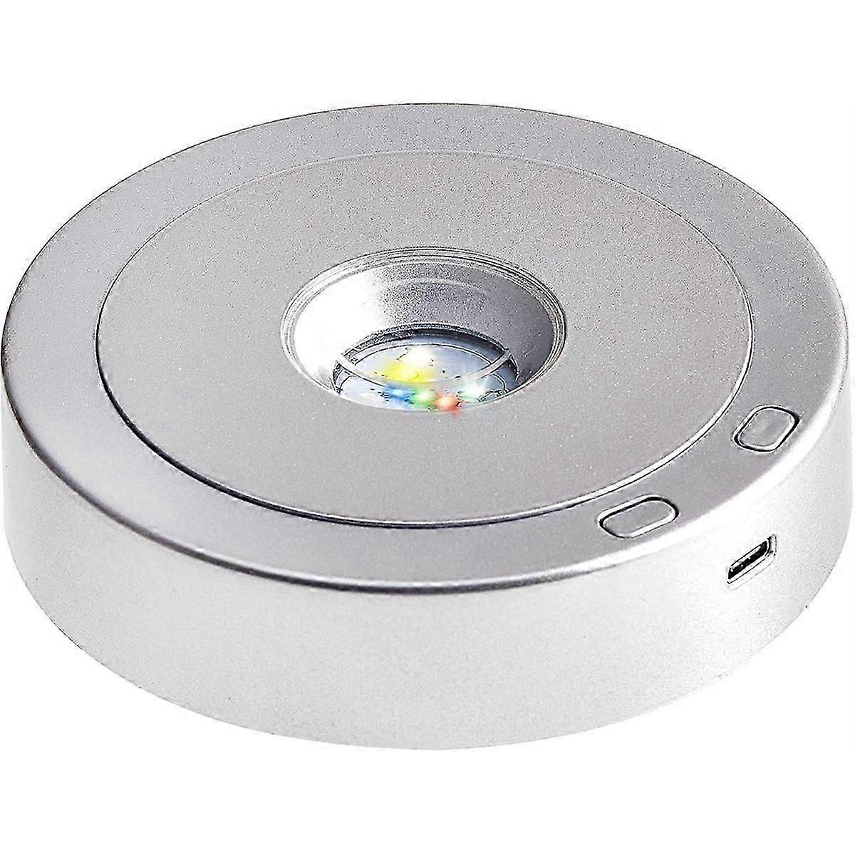 Rotating LED Display Base Colorful Light Crystal Display Base Stand,Suitable for Glass Crystal Spher