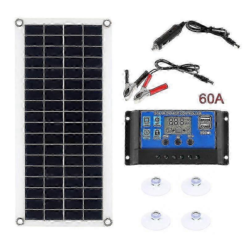 1000W لوحة شمسية كيت 12V 10A-60A وحدة تحكم للهاتف RV سيارة MP3 الشحن في الهواء الطلق