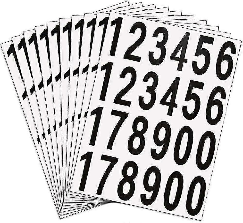 Door Number 10 Sheets Self Adhesive Sticker Numbers Letterbox Numbers Vinyl hwyC