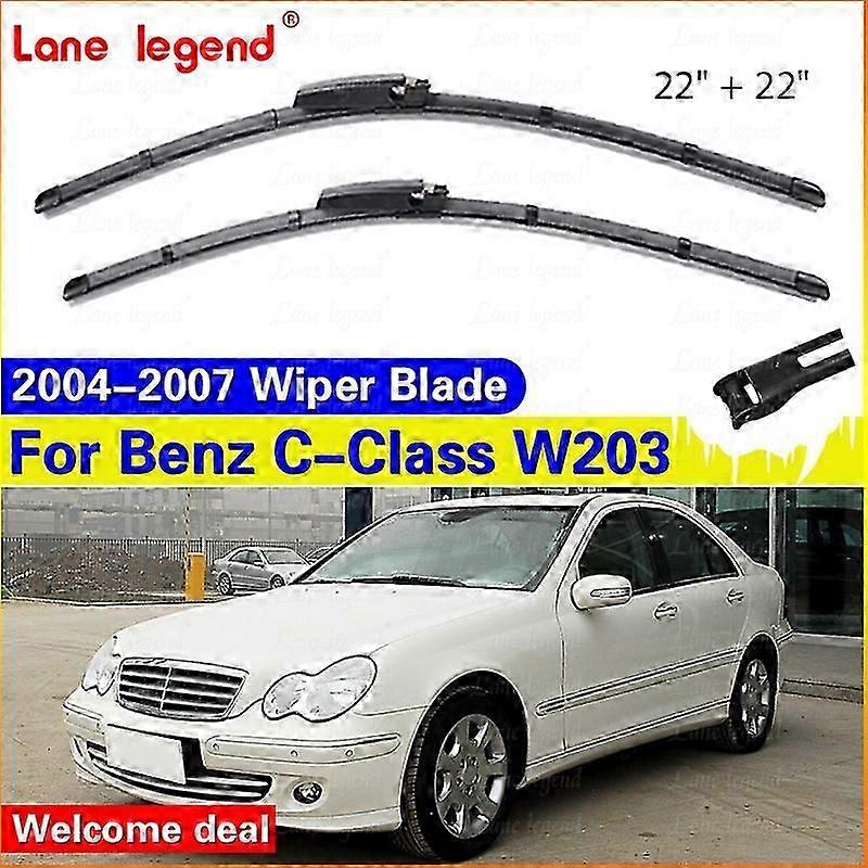 Applies to Wiper Front Wiper Blades For Mercedes-Benz C-Class W203 2004 2005 2006 2007 Windshield Windscreen Front Window 22"+22