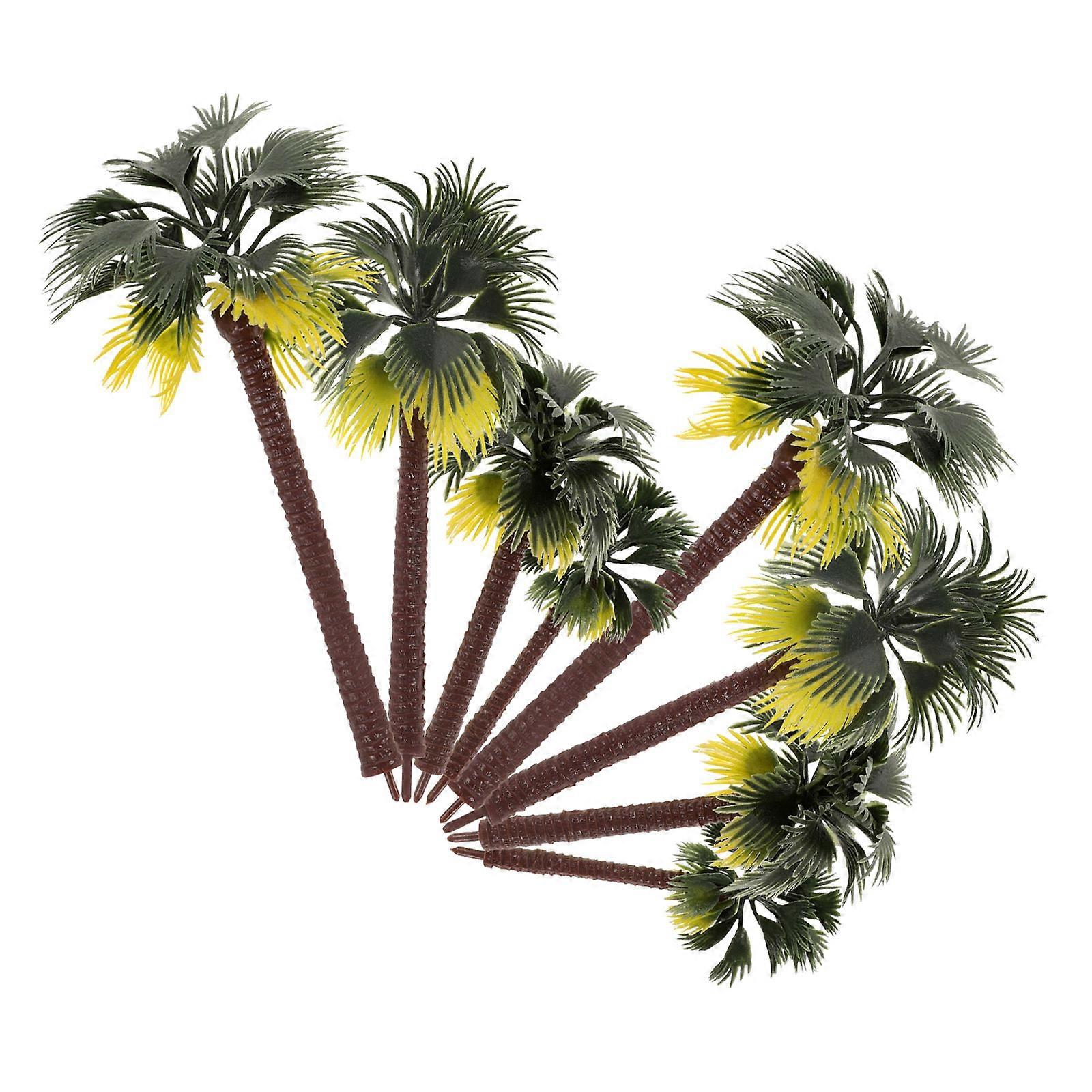 Artificial Palm Trees Miniature Model for Decoration 8Pcs Pack