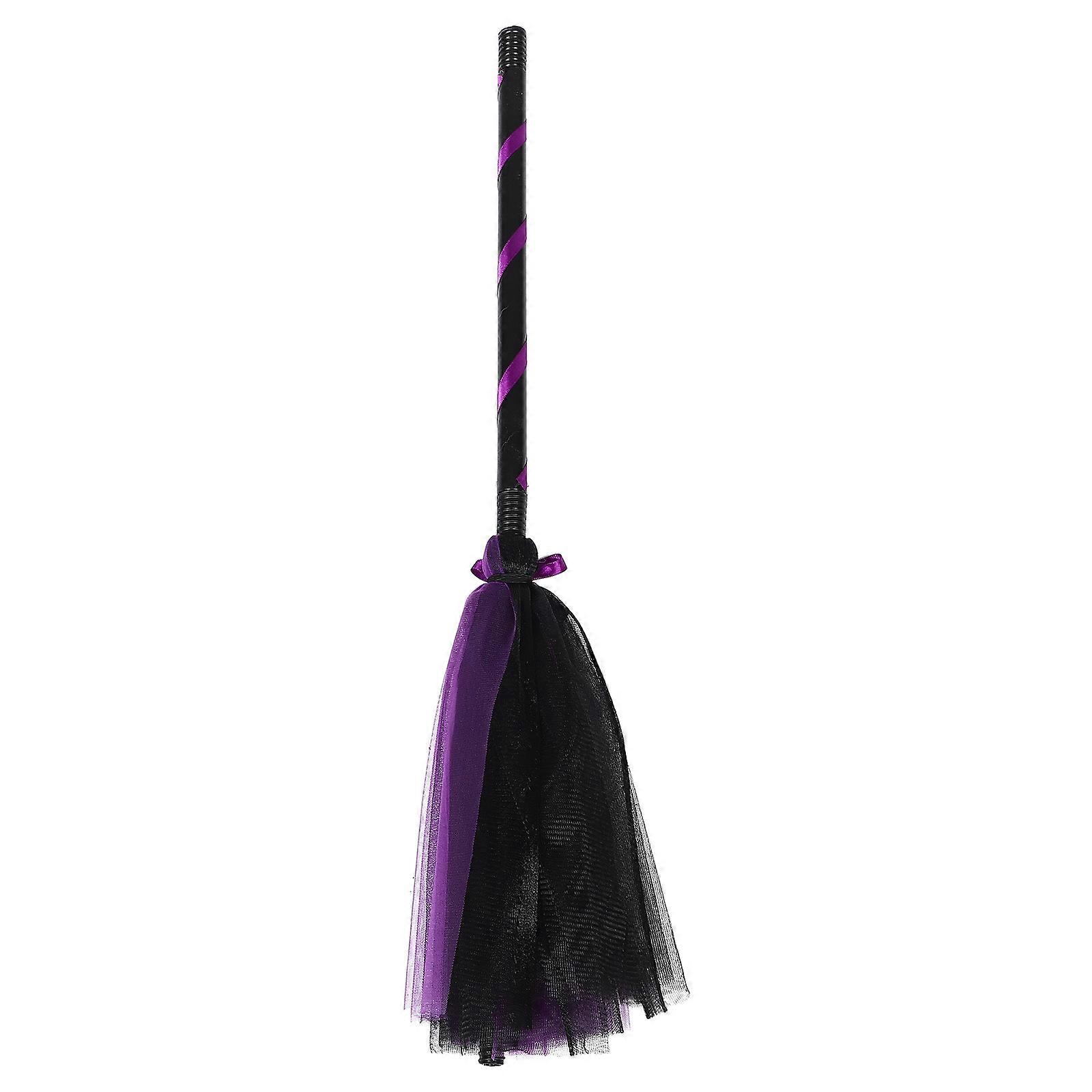 Haunted House Broomstick Decorative Prop for Festivals Plastic Material 1Pack