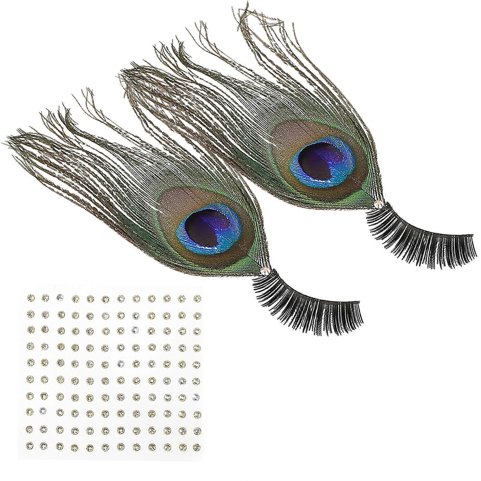 Peacock False Eyelashes for Performance 1Pair Material Lashes