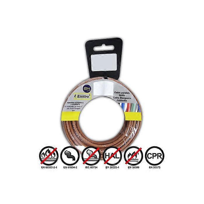 Carrete de cable eléctrico flexible marrón de 4 mm sin halógenos de 5 m