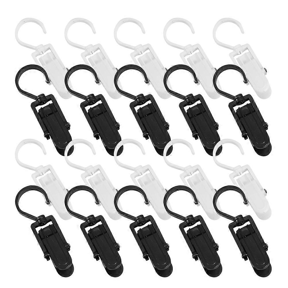 20pcs Plastic Hat Clips Laundry Hanger Clips Multi functional Rotating Curtain Clips