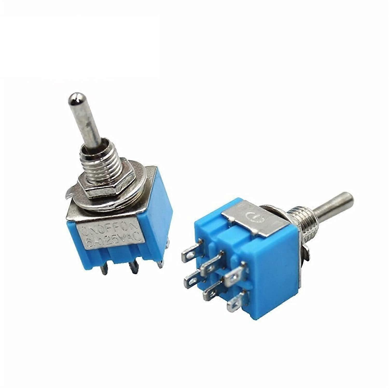DPDT 6 Pin Toggle Switch ONON 203 Micro Switch 6A 125VAC Dual OnOn Switching