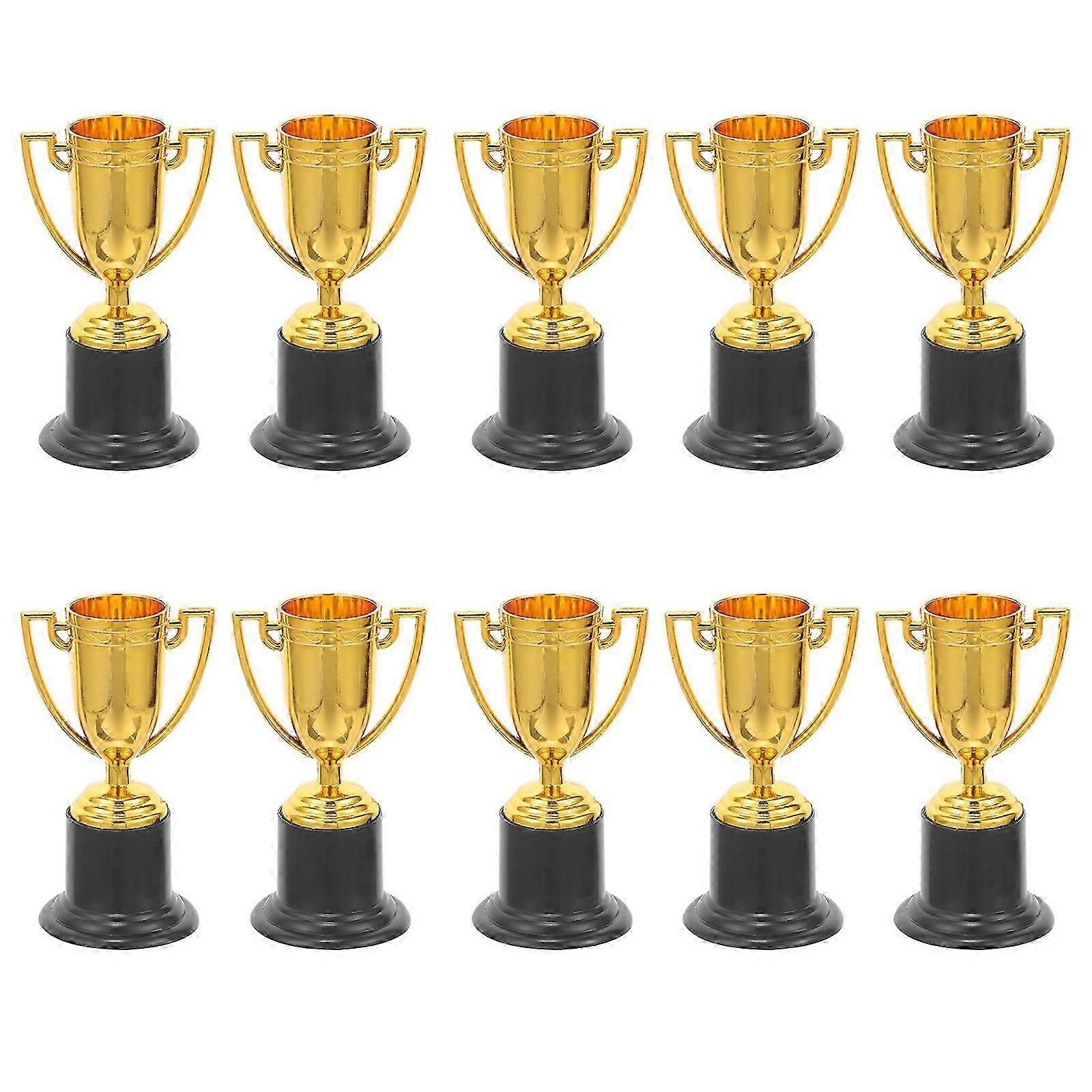 10Pcs Children Trophy Small Plastic Trophy Cups Decorative Trophy Desktop Trophy Decor