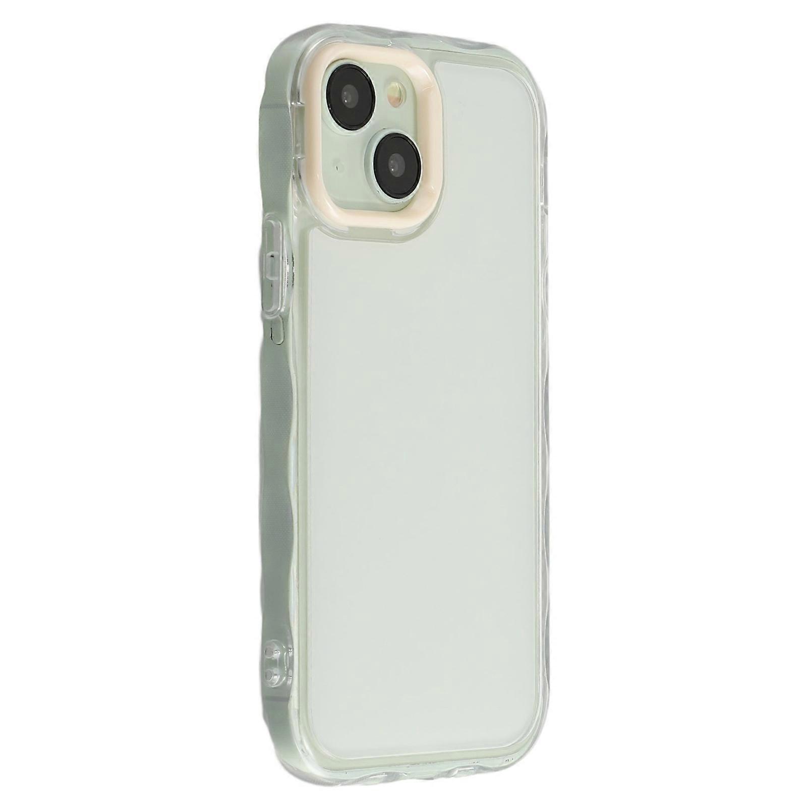 For iPhone 13 Case Inner Wave Pattern TPU+Acrylic Phone Cover
