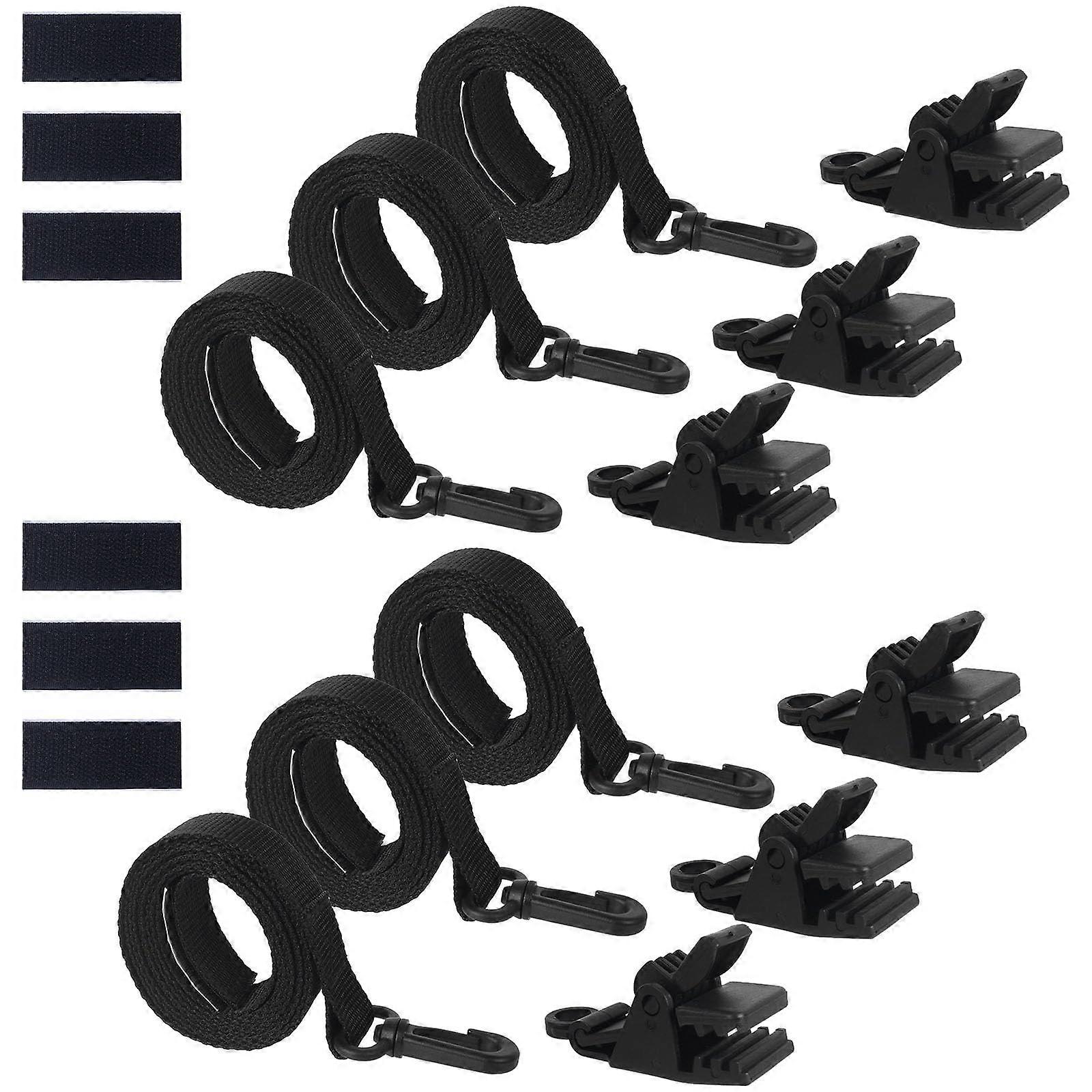 Pool Cover Straps with Clips Adjustable HeavyDuty Nylon for Solar Cover Reels Secure Locking