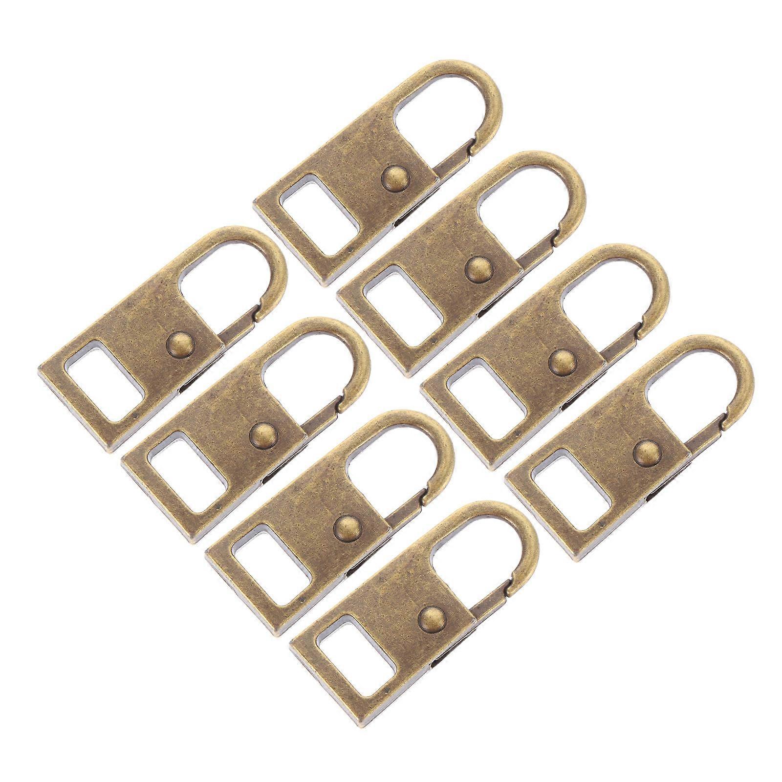 DIY Zipper Head Golden Alloy Zipper Pull Replacement 8Pcs Set