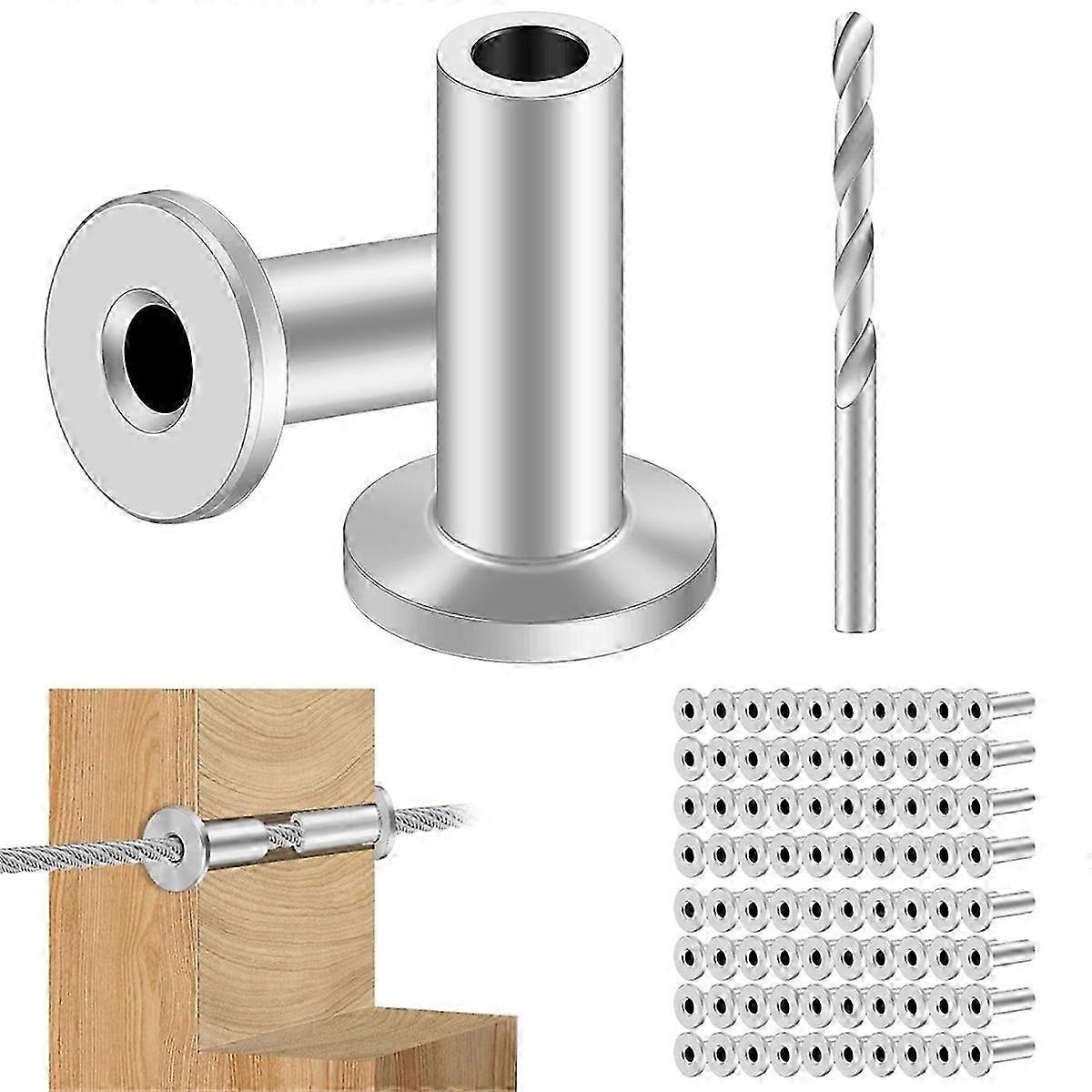 80PCS Stainless Steel Protector Sleeves A 2025