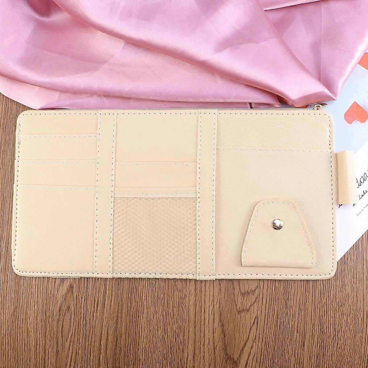 Car Sun Visor Organizer Zipper Storage Bag for Storage Use