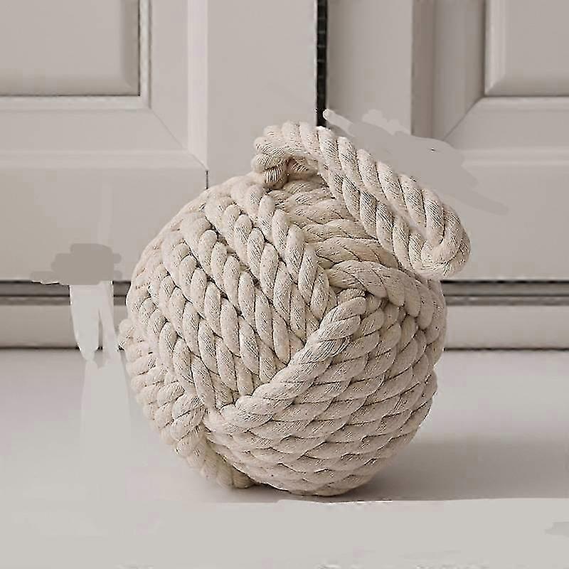 2025 Beige nautical rope knot doorstop