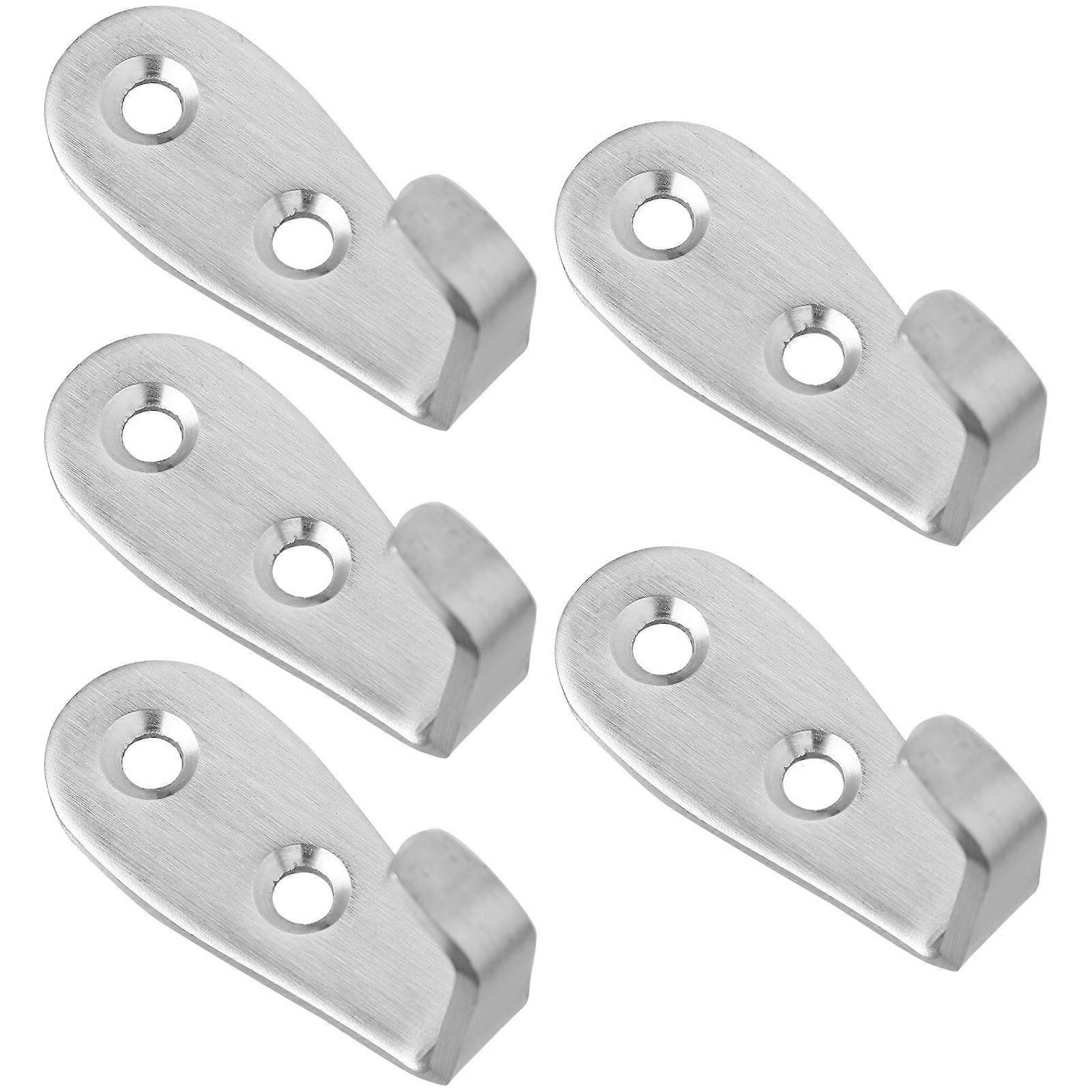 Stainless Steel Coat Hook for Daily Use 5Pcs Silver Hooks