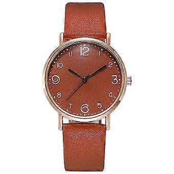 HJyang Damenuhr, modische Armbanduhr, Quarz, analog, lässig, Lederarmband, Geschenk, TWX 26-27s