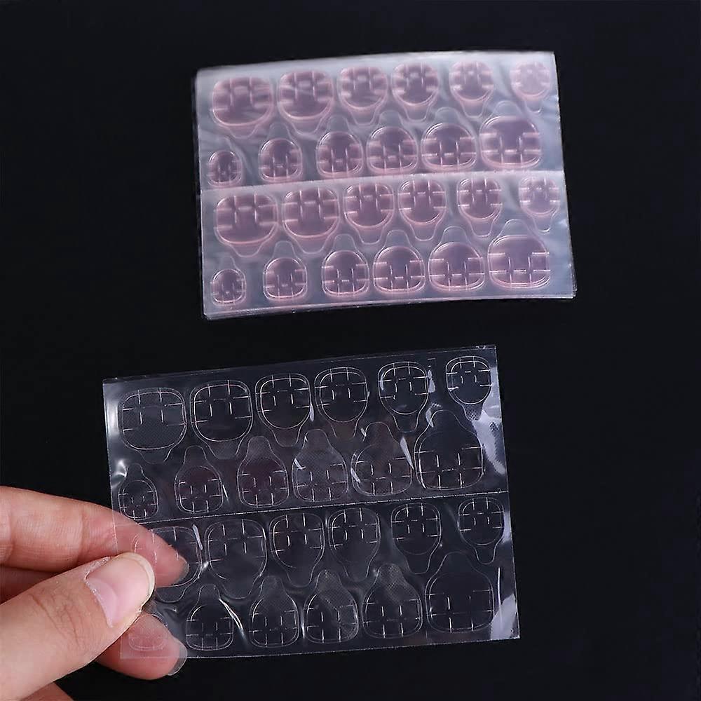 240pcs Clear Jelly Nail Adhesive Stickers for Press On Nails, Mess Quick Application