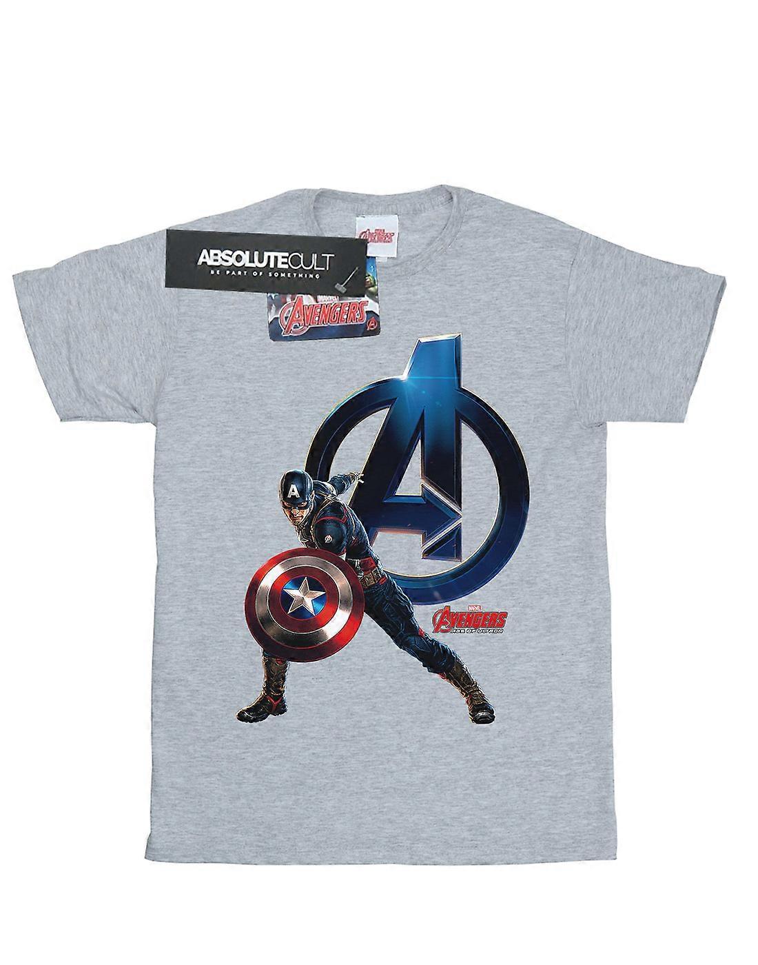 Marvel Men's Captain America Pose T-Shirt